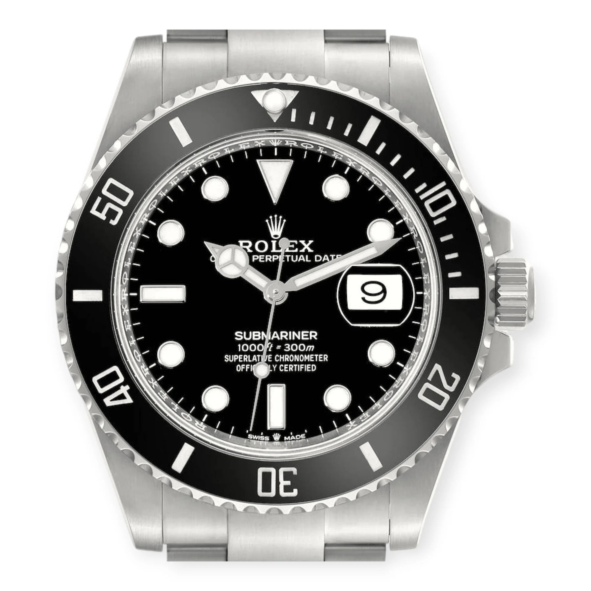 Pre-Owned Rolex Submariner 126610 41mm Black Dial Ceramic Bezel Steel Mens Watch