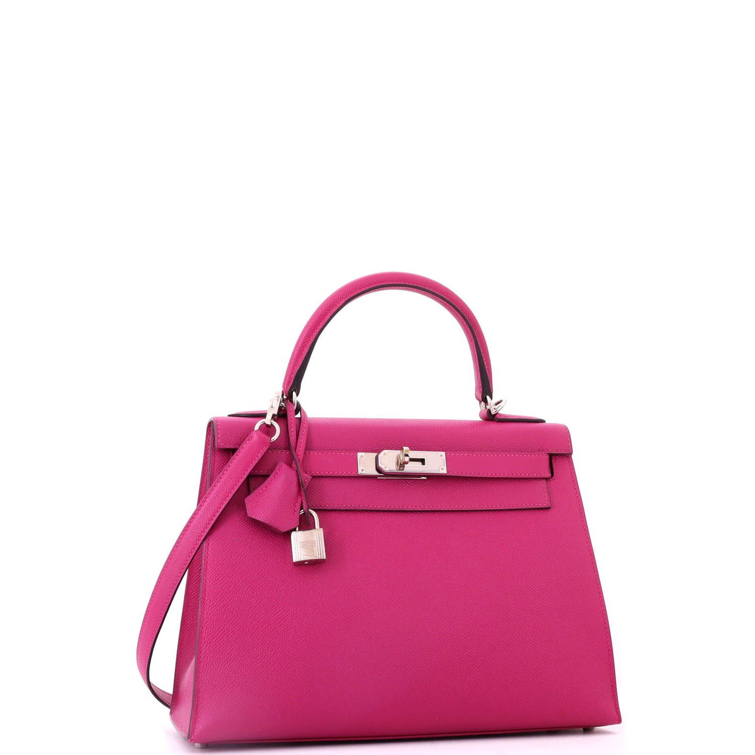 Kelly Handbag Rose Pourpre Epsom with Palladium Hardware 28