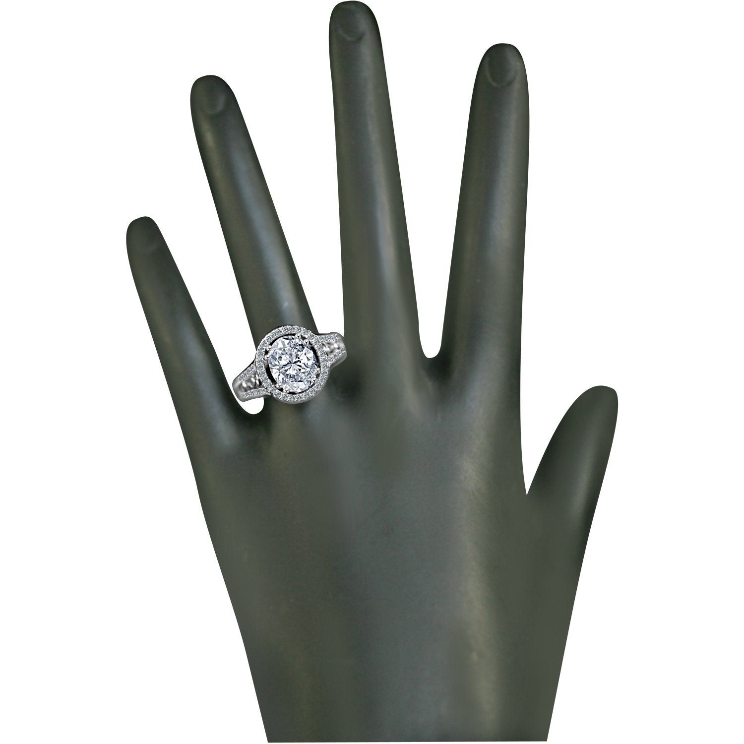 2.5CT Oval Diamond Veneer Cubic Zirconia Ring. 635R4011-3