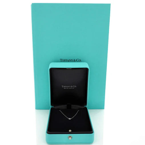 Tiffany & Co. Elsa Peretti Diamonds By The Yard Pendant Necklace Platinum with Diamond .19CT