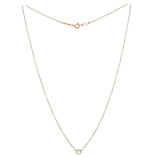 Tiffany & Co. Elsa Peretti Diamonds By The Yard Pendant Necklace 18K Yellow Gold and Diamond 0.20-0.29CT