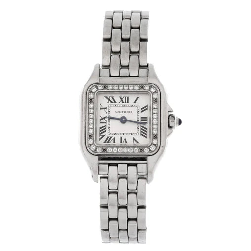 Cartier Panthere de Cartier Quartz Watch Stainless Steel with Diamond Bezel 22