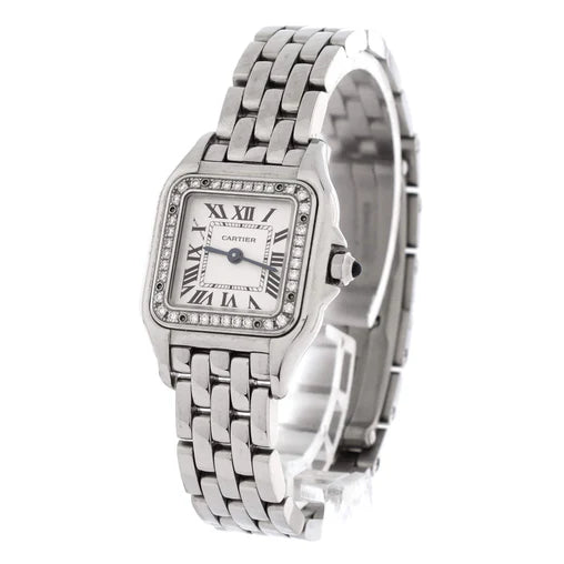 Cartier Panthere de Cartier Quartz Watch Stainless Steel with Diamond Bezel 22