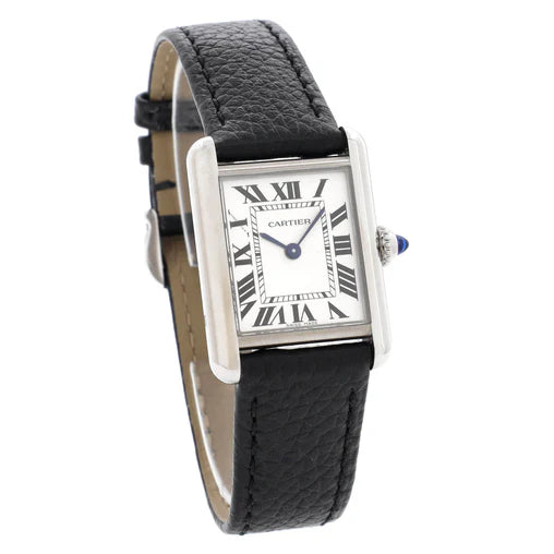 Cartier Must de Cartier Tank Quartz Watch Stainless Steel and Leather 22