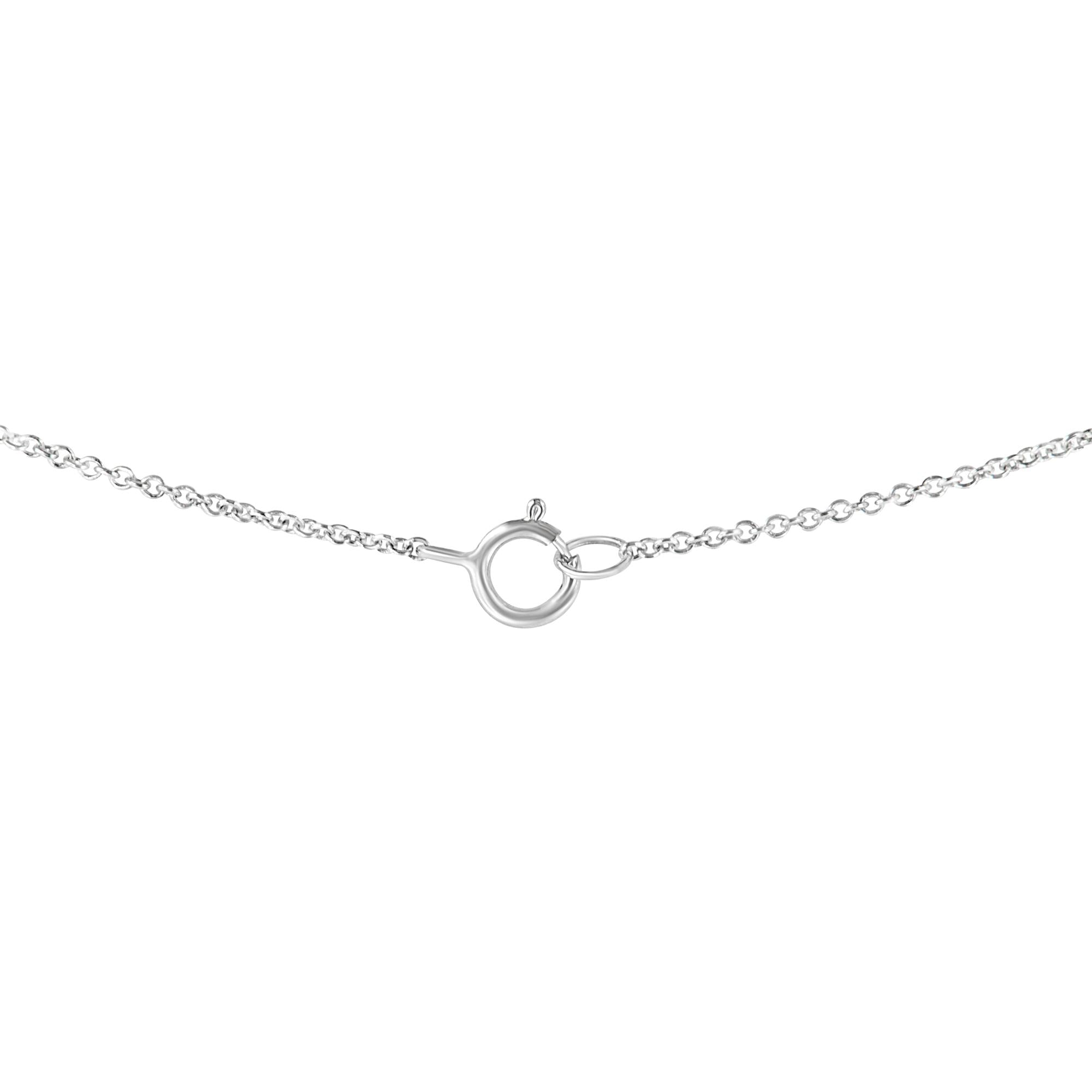 IGI Certified 10K White Gold 1/2 cttw Lab Grown Oval Shape Solitaire Diamond East West 18" Pendant Necklace (E-F Color, VS1-VS2 Clarity)-3