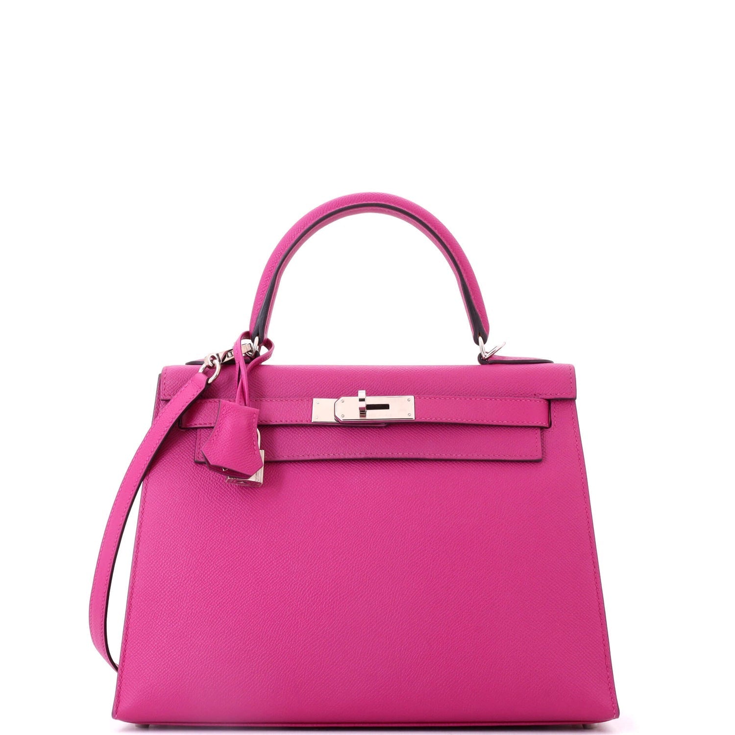 Kelly Handbag Rose Pourpre Epsom with Palladium Hardware 28