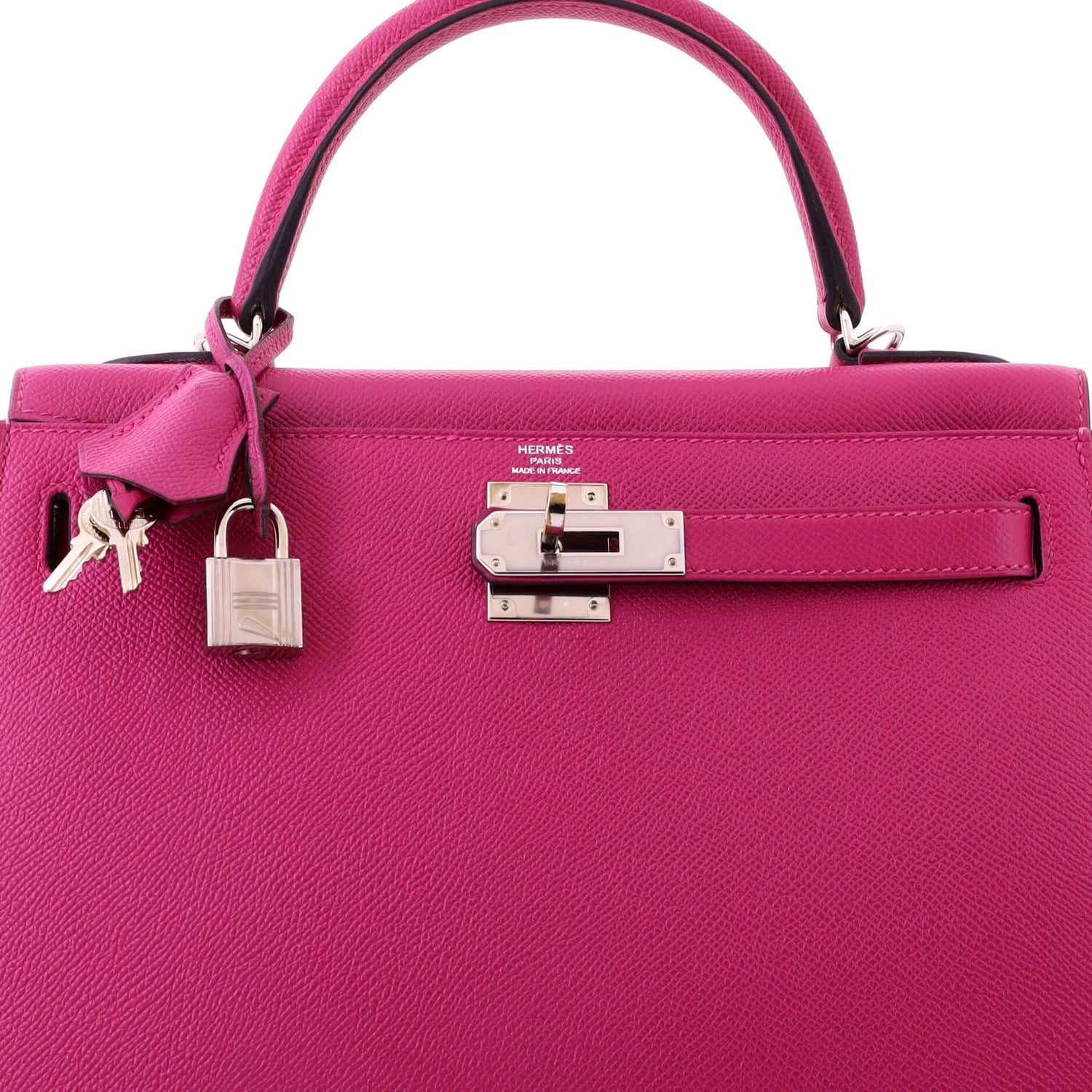 Kelly Handbag Rose Pourpre Epsom with Palladium Hardware 28
