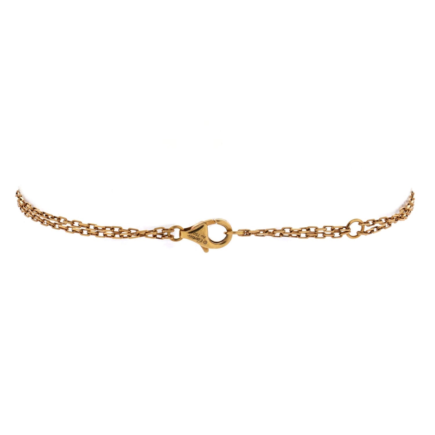 2 Diamonds Love Bracelet 18K Yellow Gold with Diamonds