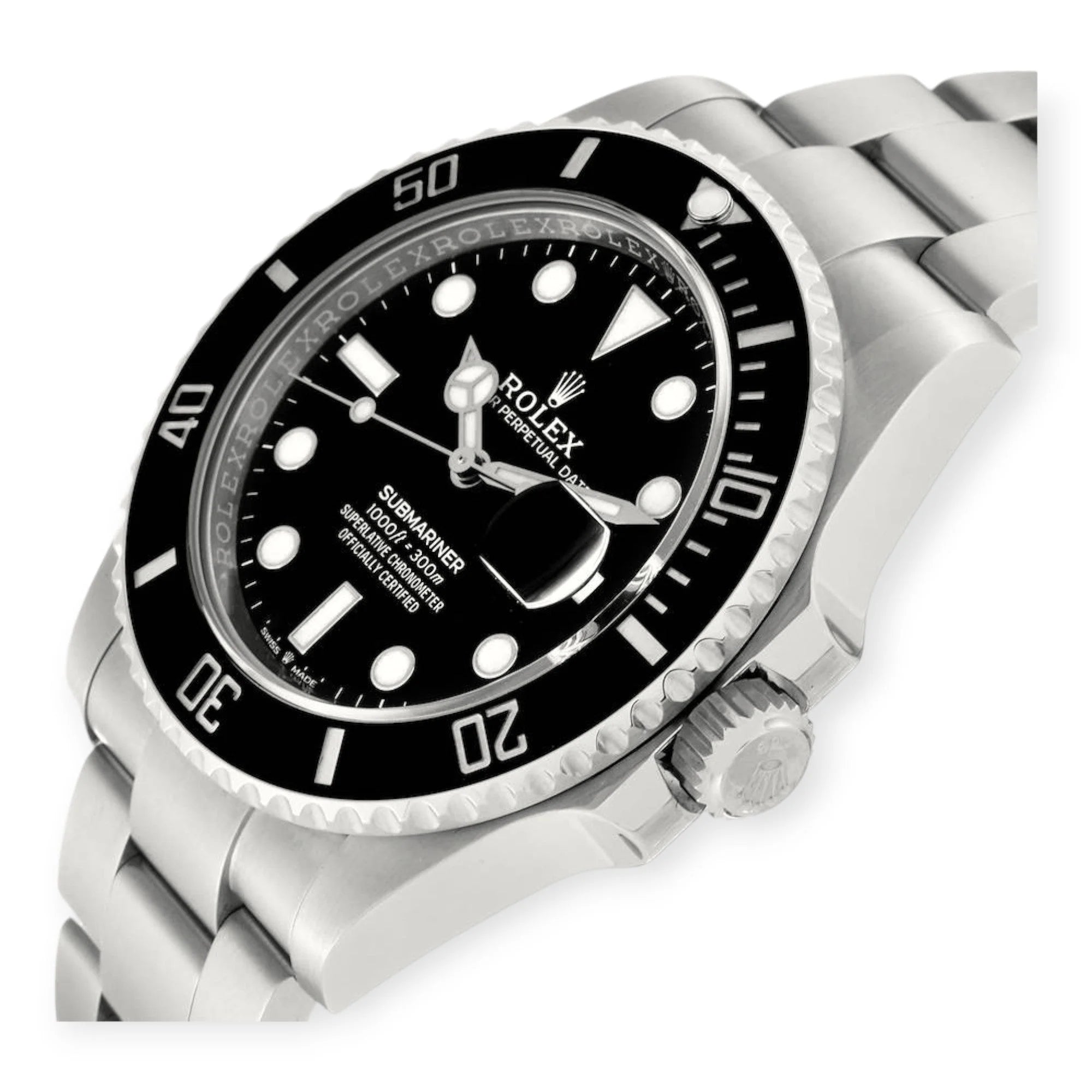 Pre-Owned Rolex Submariner 126610 41mm Black Dial Ceramic Bezel Steel Mens Watch