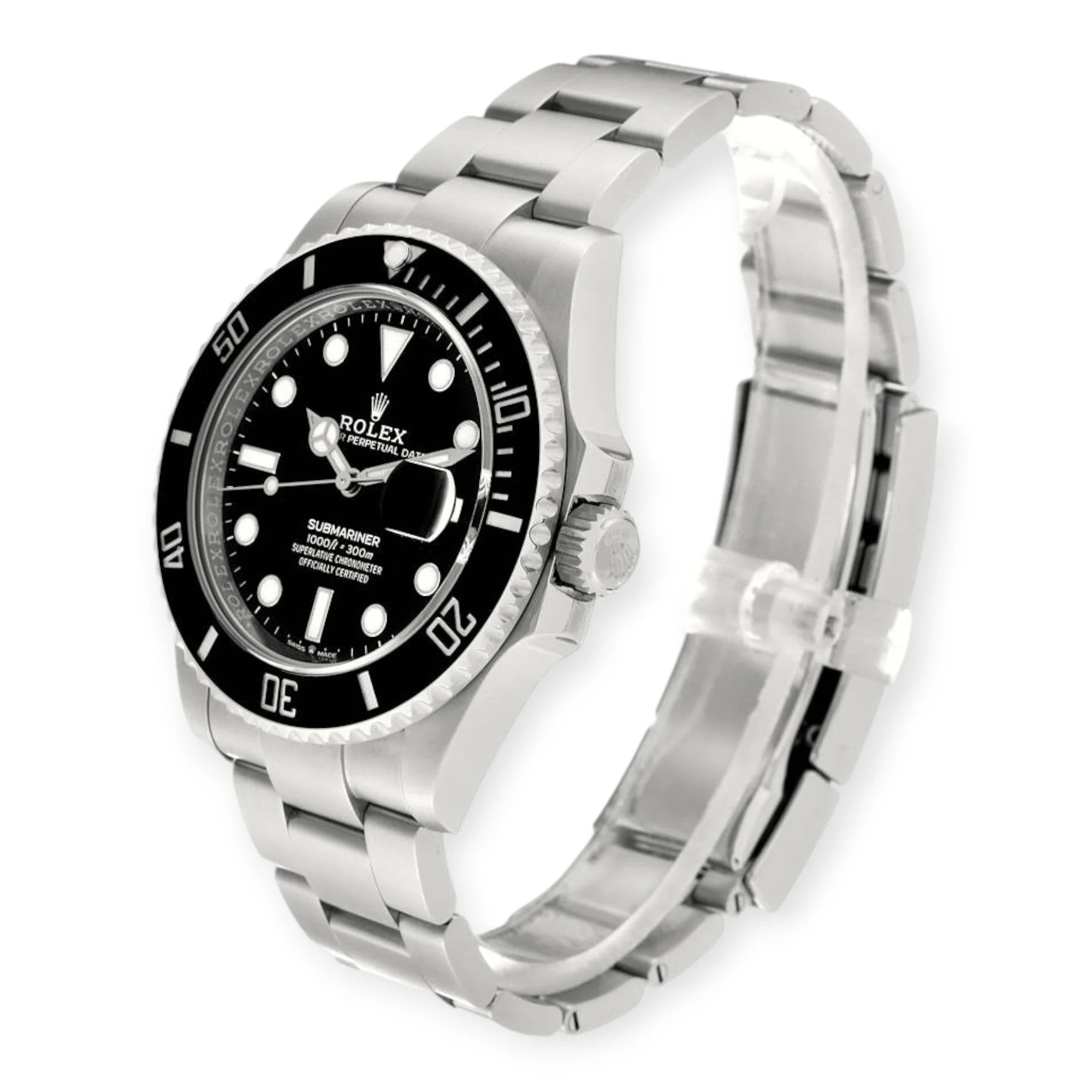 Pre-Owned Rolex Submariner 126610 41mm Black Dial Ceramic Bezel Steel Mens Watch