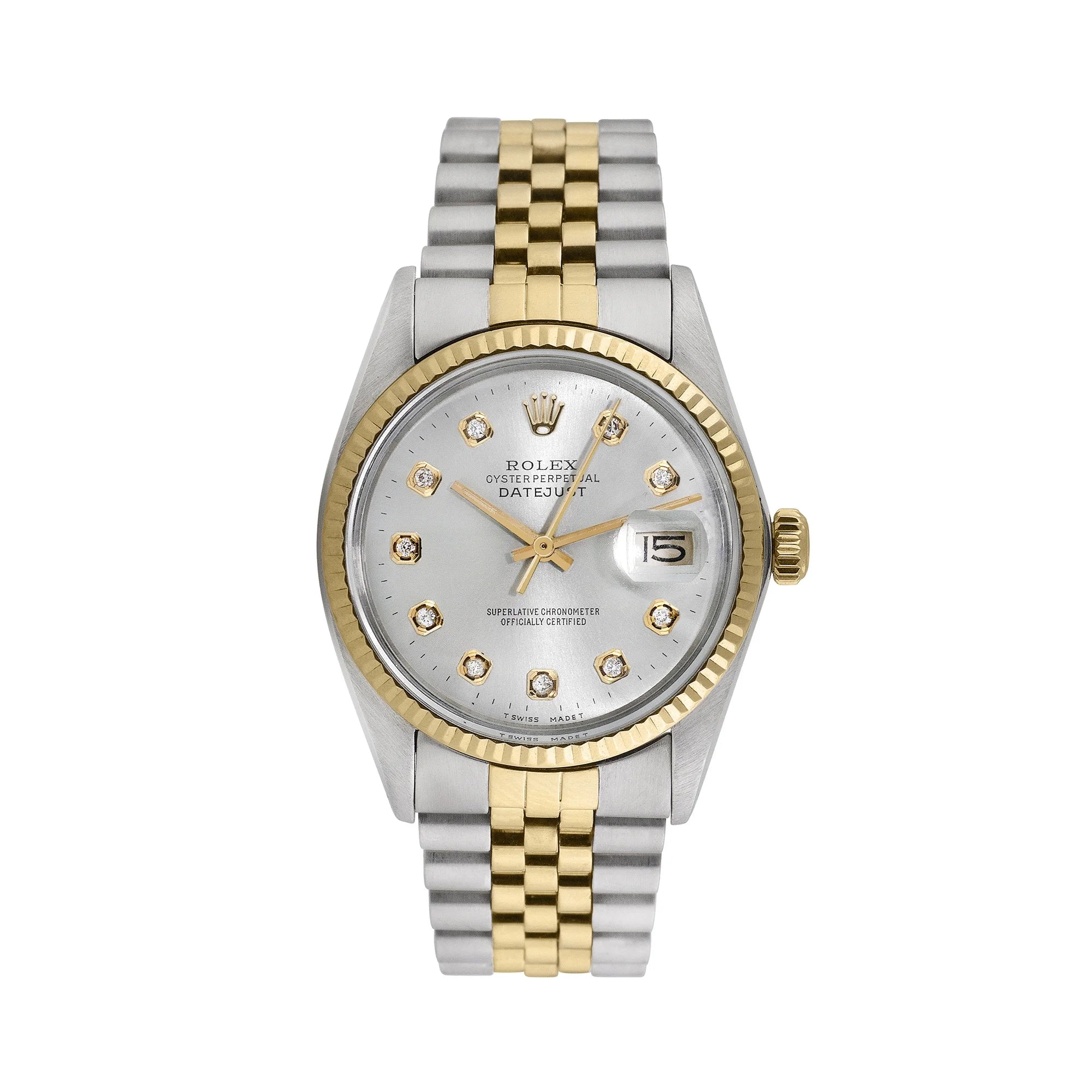 Pre-Owned Rolex Men's Datejust 36mm Stainless Steel and 18K Yellow Gold Jubilee Wristwatch