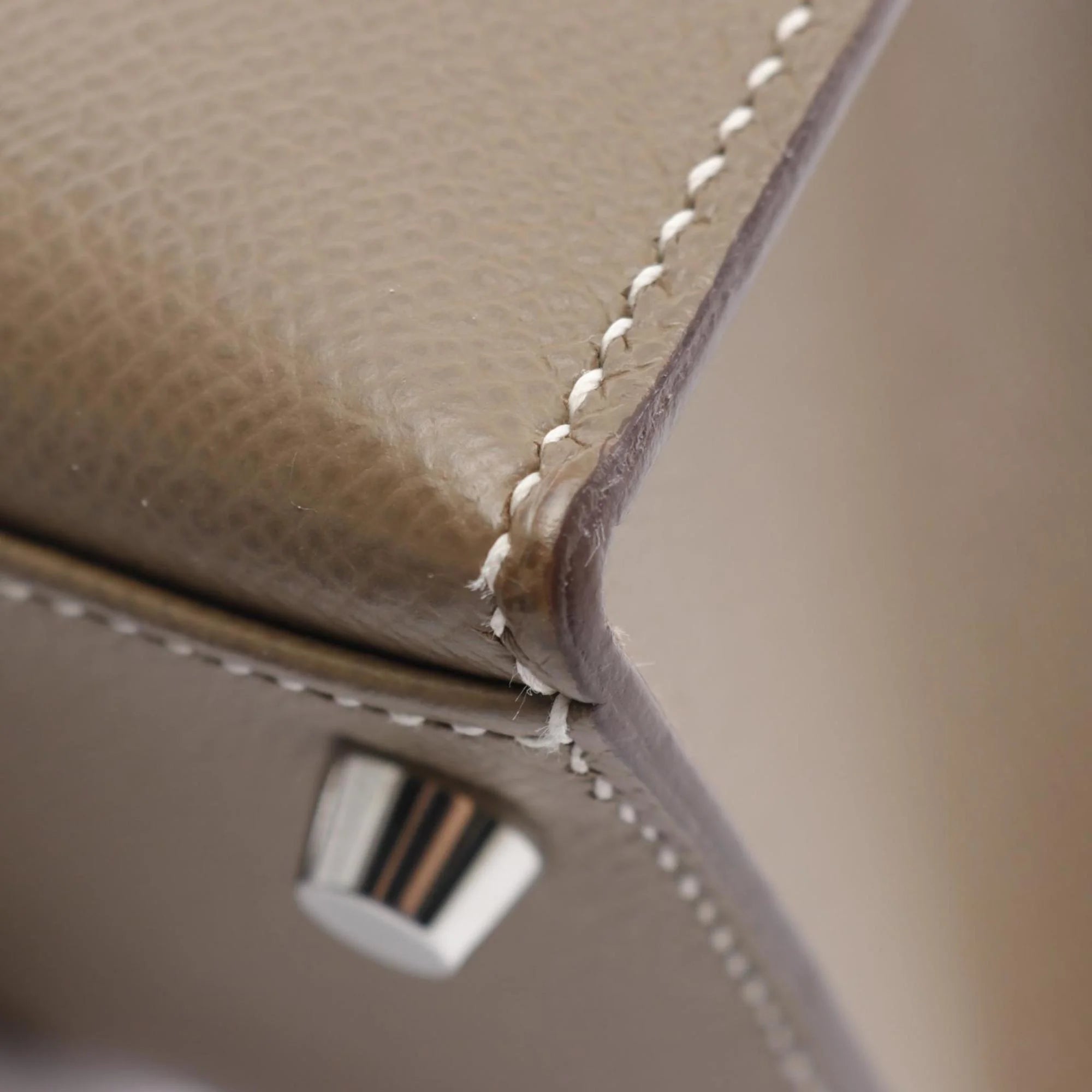 Pre-Owned Hermes Kelly 28 Handbag Bag Epsom Leather Women's Beige (Good)