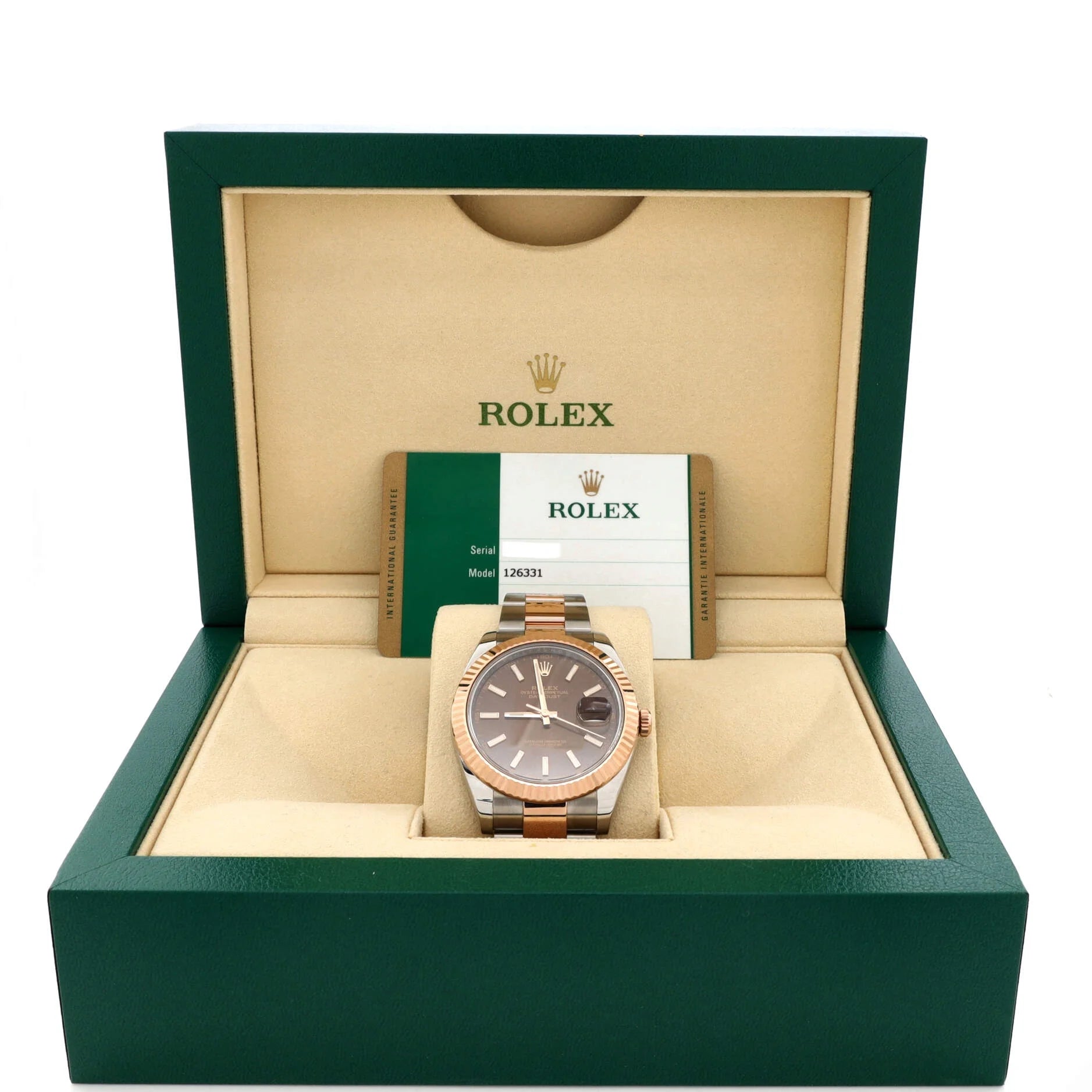 Pre-Owned Oyster Perpetual Datejust Chocolate Brown Automatic Watch Stainless Steel and Rose Gold 41