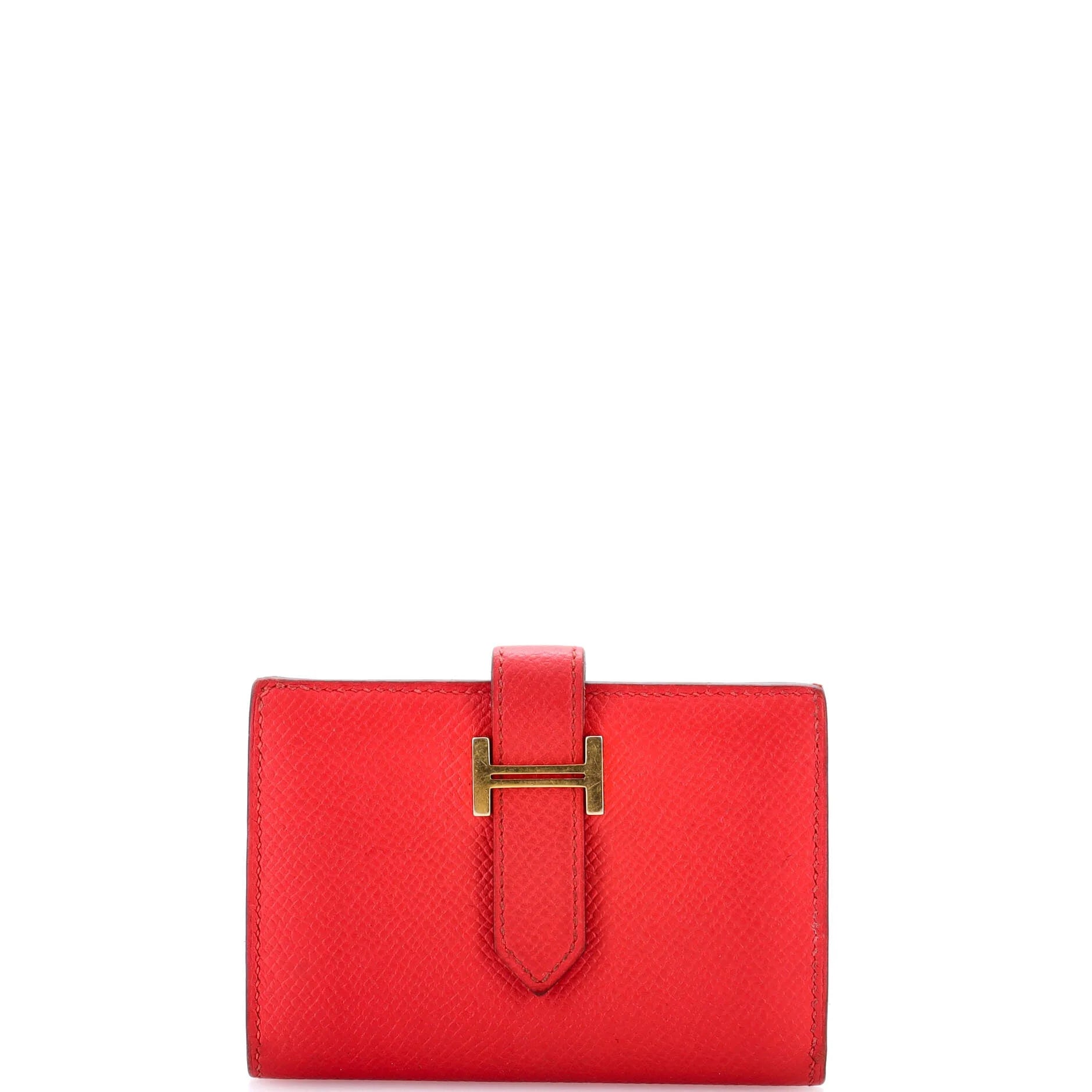Pre-Owned Bearn Card Case Epsom