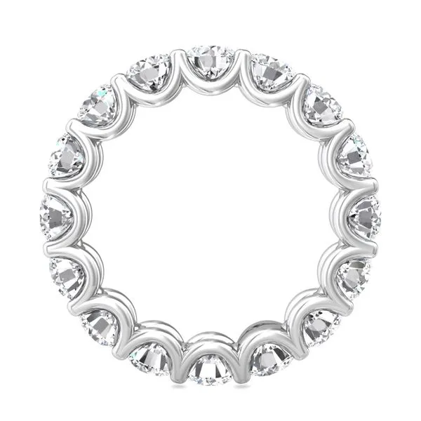 4.00 CTW AGI Certified Lab-Grown Diamond Eternity Band Ring In U-Prong Setting | G/VS Clarity | Choice of 14K White or Yellow Gold-1