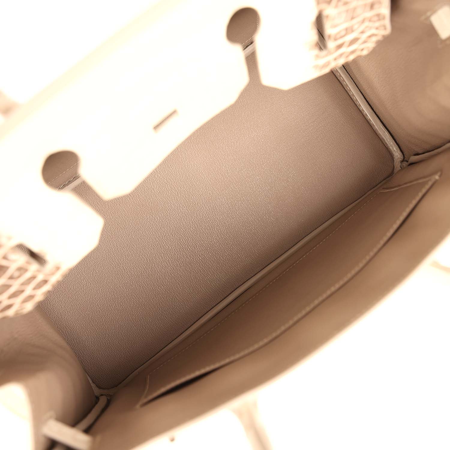 Hermès Birkin 30 Himalaya Niloticus Crocodile Palladium Hardware