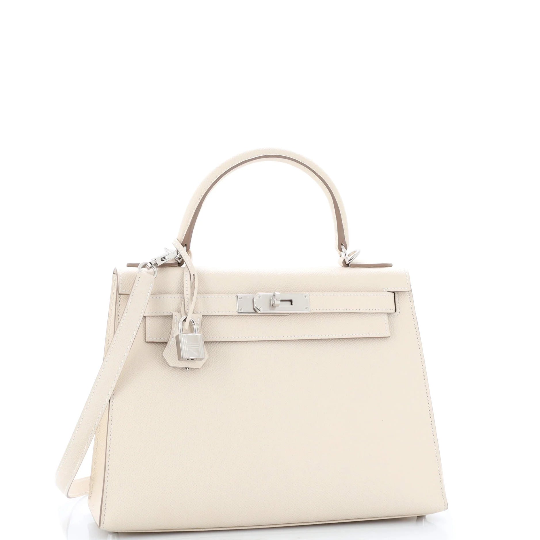 Pre-Owned Kelly Handbag Light Epsom with Palladium Hardware 28