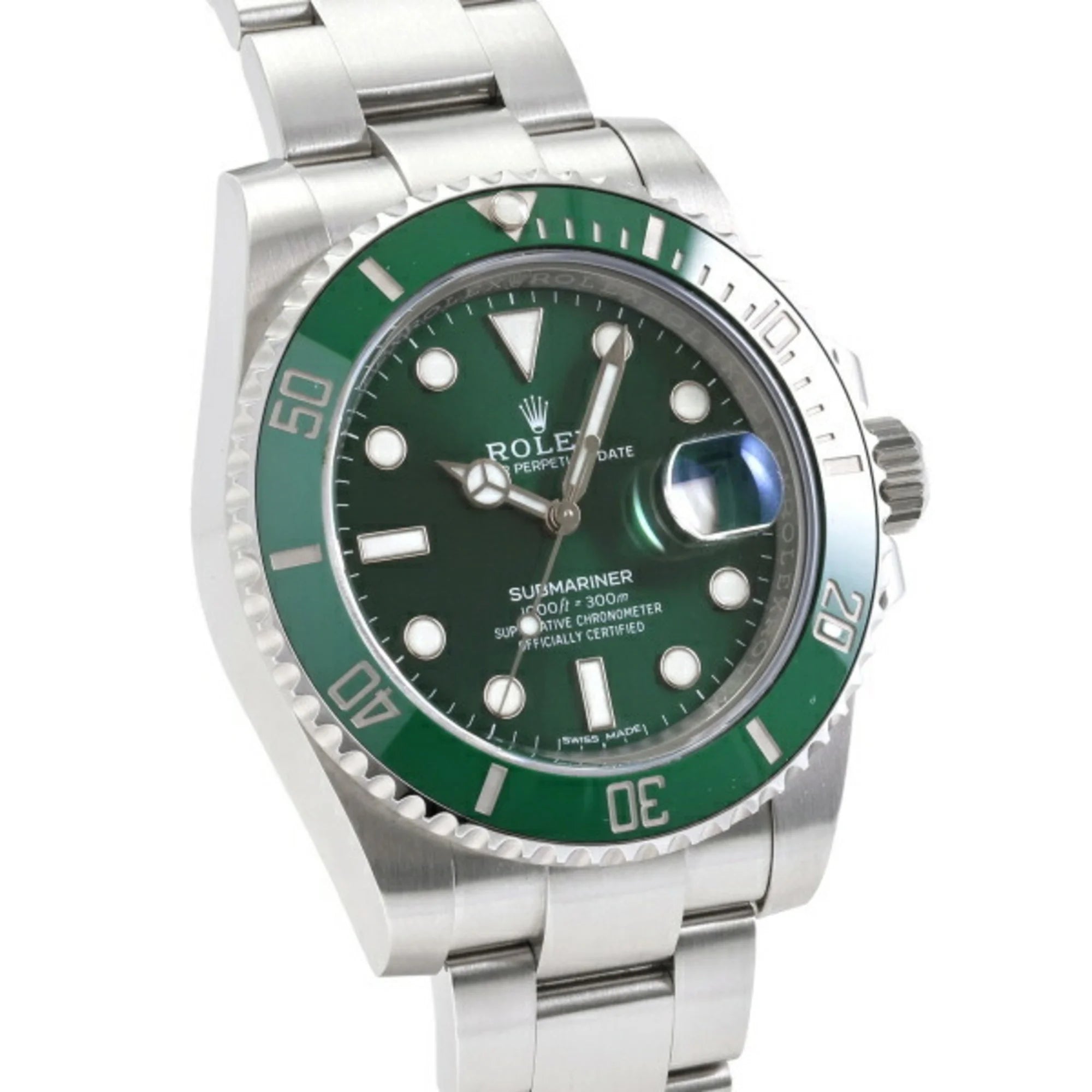 Pre-Owned Rolex ROLEX Submariner Date 116610LV Green/Dot Dial Men's Watch __