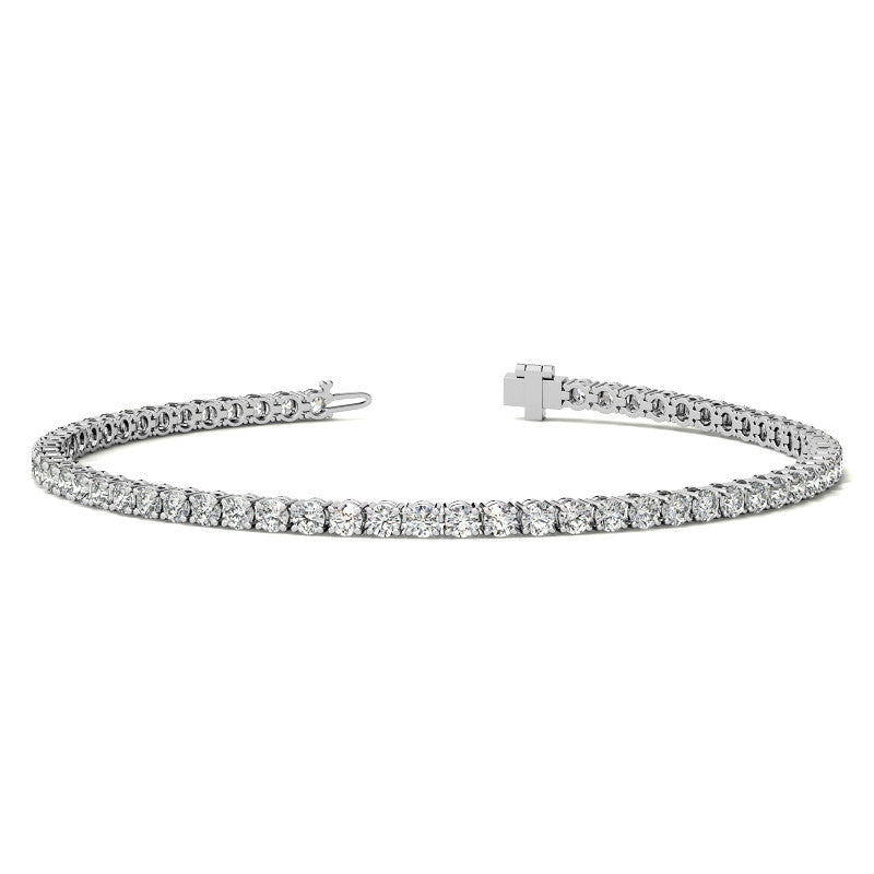 3.50 CTW Lab Grown Diamond Tennis Bracelet in 14kt White/Yellow Gold (G/VS) AGI Certified-4