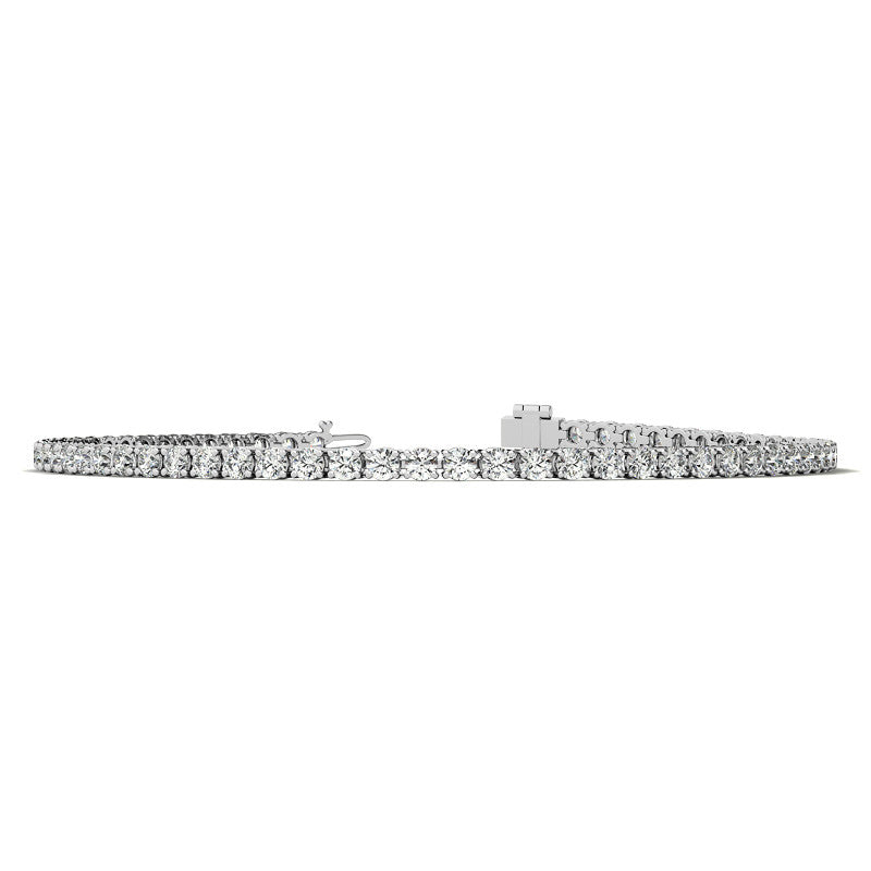3.50 CTW Lab Grown Diamond Tennis Bracelet in 14kt White/Yellow Gold (G/VS) AGI Certified-3