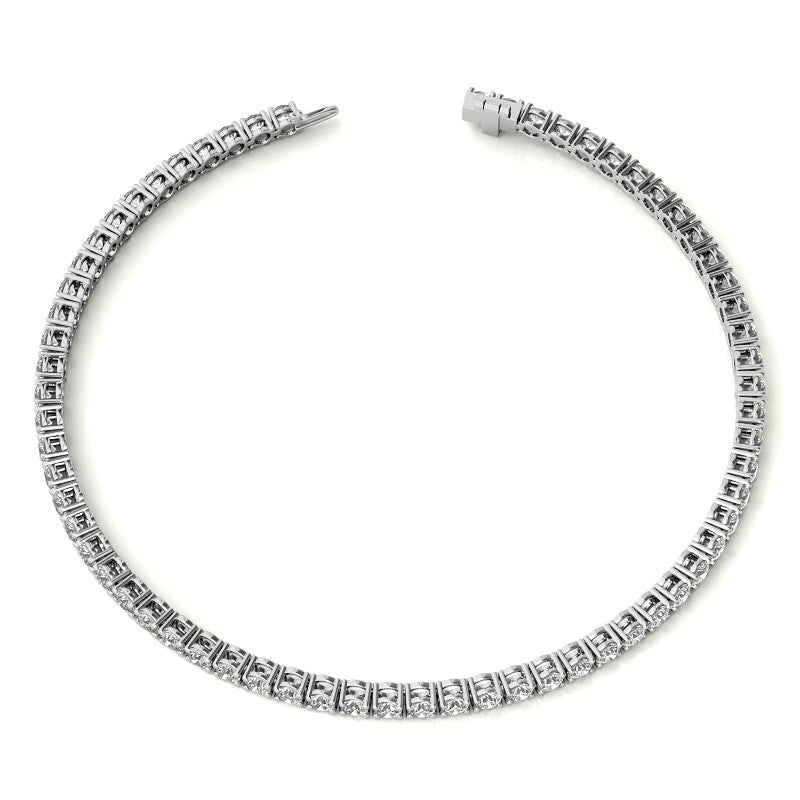 3.50 CTW Lab Grown Diamond Tennis Bracelet in 14kt White/Yellow Gold (G/VS) AGI Certified-2