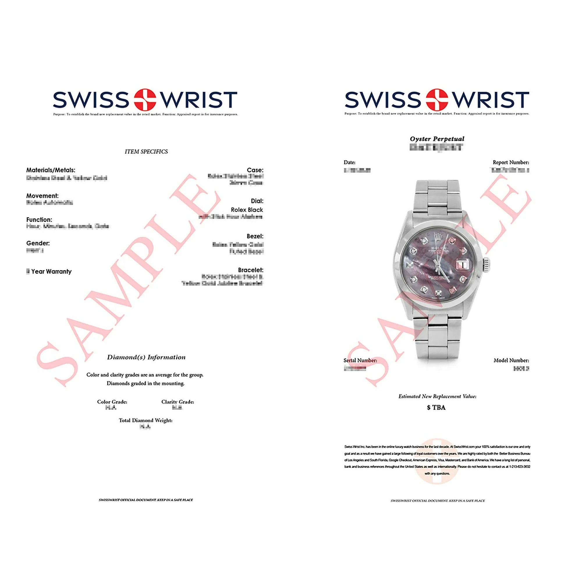 Pre-Owned Rolex 1500 Men's 34mm Date Watch, Custom Black Mother of Pearl Diamond Dial & Rolex Stainless Steel Smooth / Domed Bezel on Rolex Stainless Steel Oyster Band