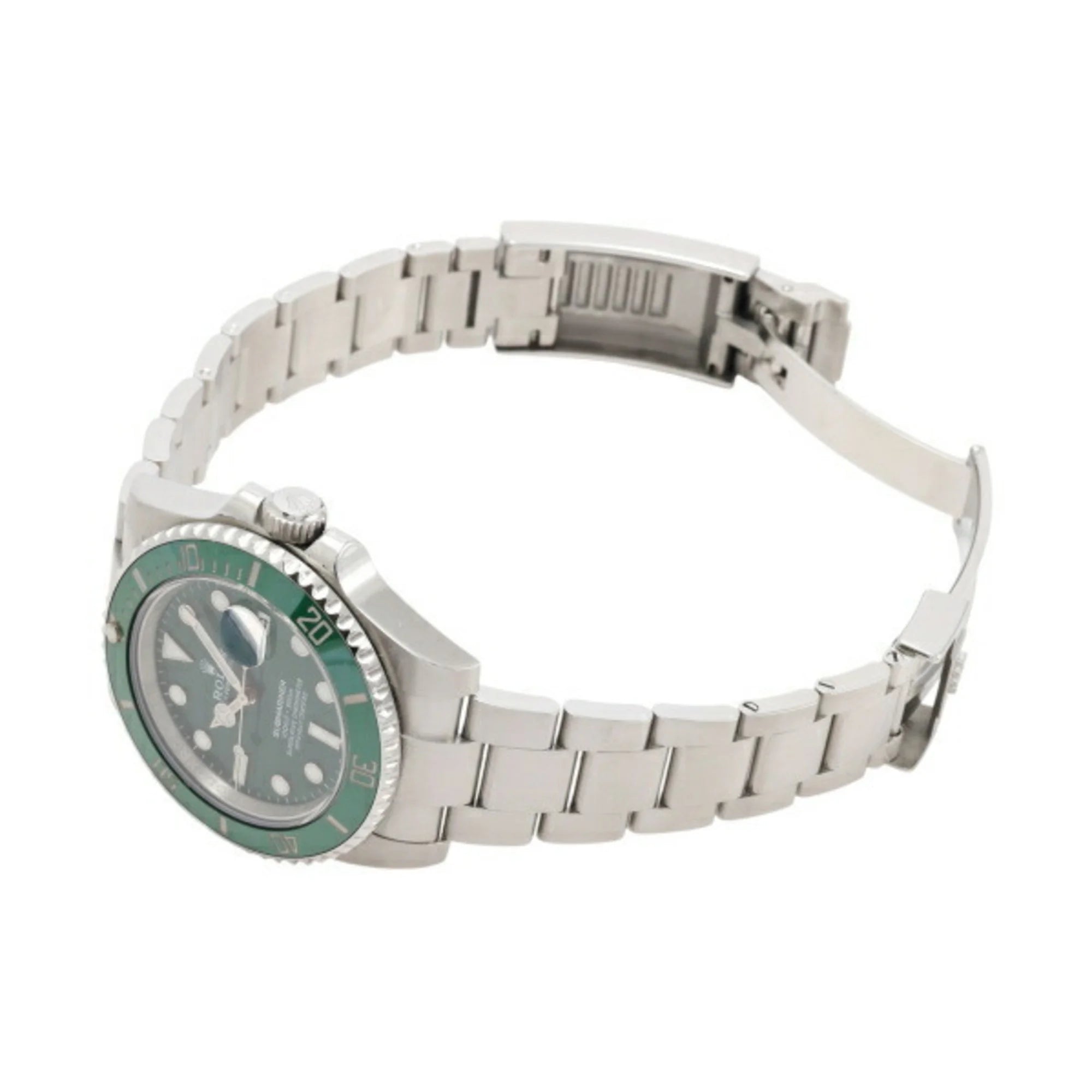 Pre-Owned Rolex ROLEX Submariner Date 116610LV Green/Dot Dial Men's Watch __