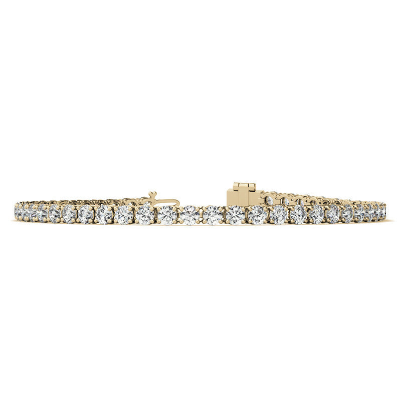 6ctw Lab Created Moissanite Tennis Bracelet - 3mm Stones - Choice of White or 14K Gold Plated Finish-1