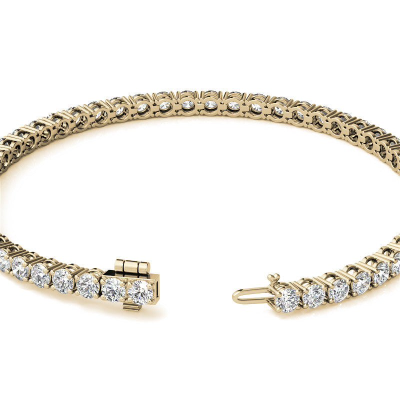 2CTW Created Moissanite Tennis Bracelet - Sterling Silver, 7" Length, White or 14K Gold Plated-3