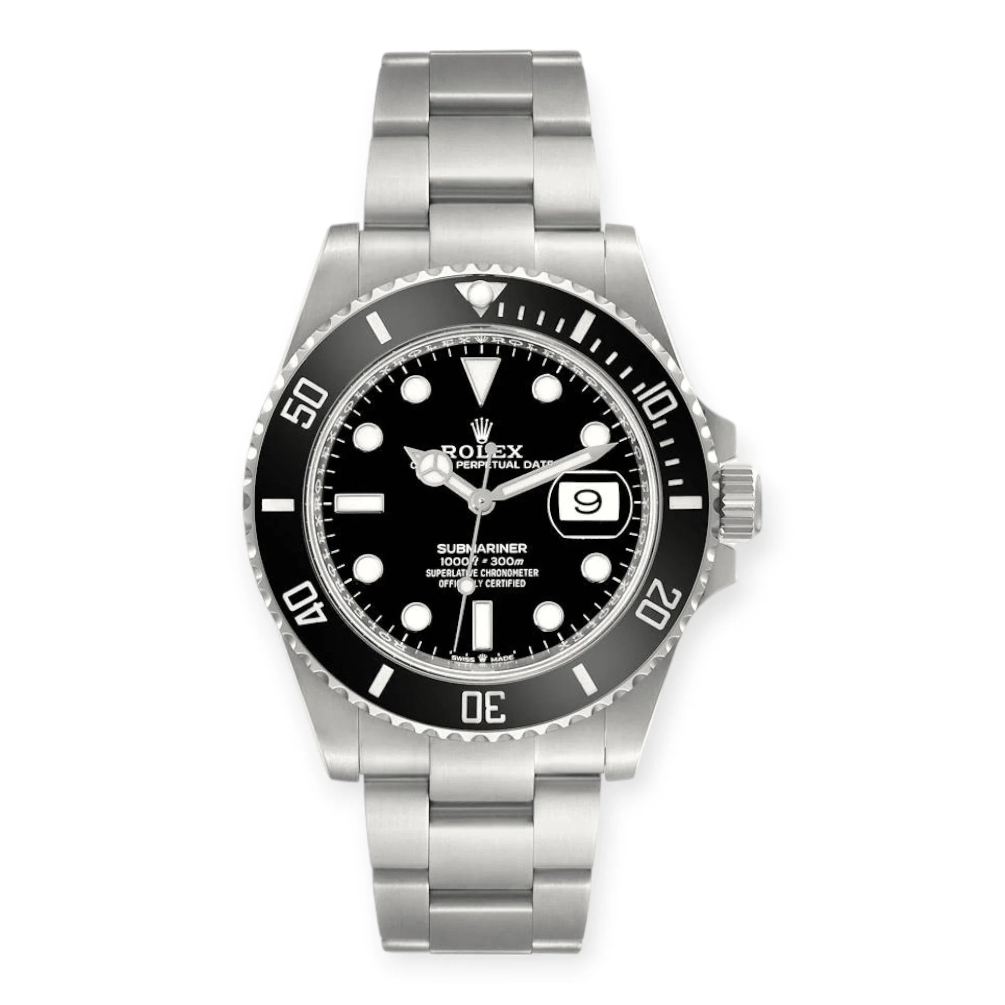 Pre-Owned Rolex Submariner 126610 41mm Black Dial Ceramic Bezel Steel Mens Watch