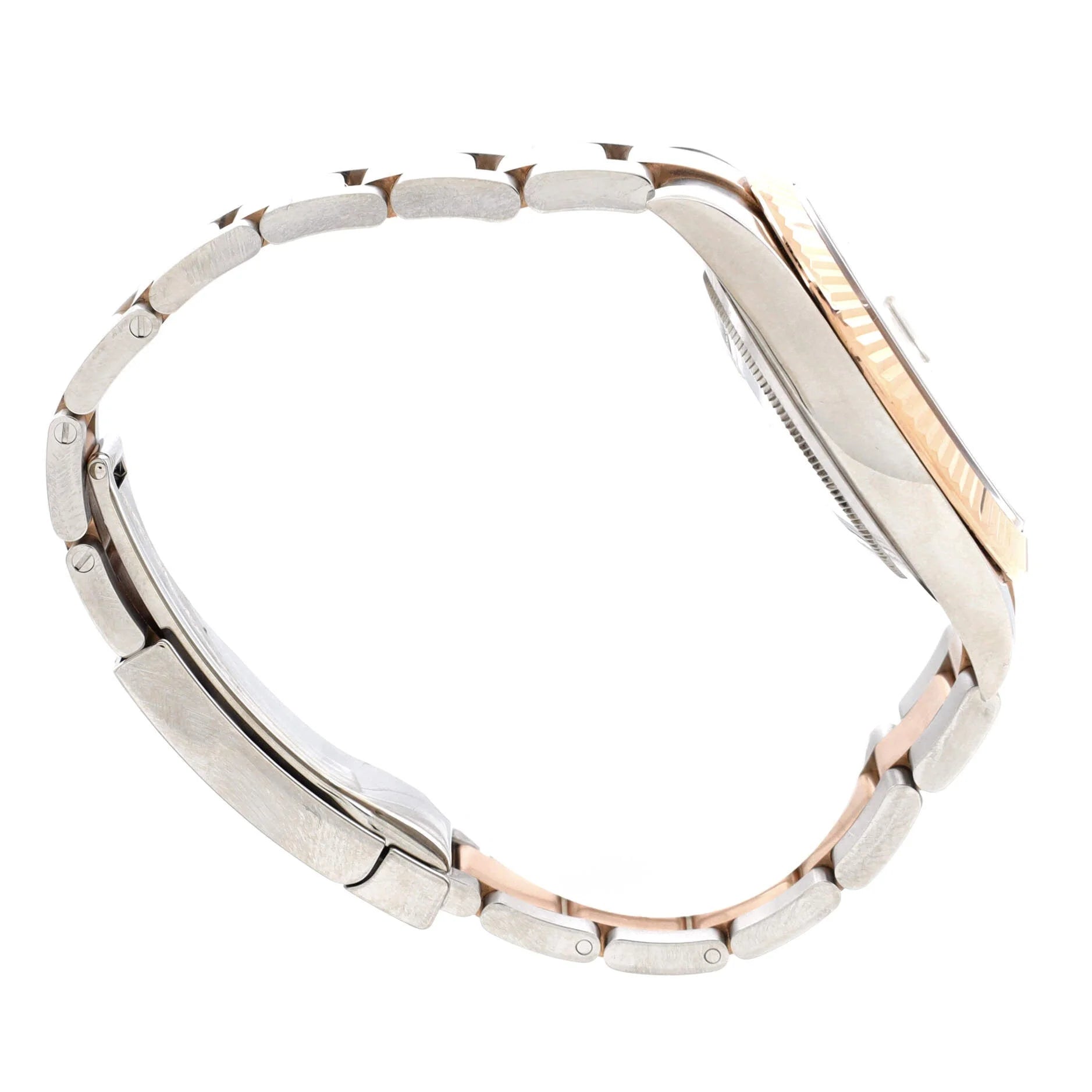 Pre-Owned Oyster Perpetual Datejust Chocolate Brown Automatic Watch Stainless Steel and Rose Gold 41