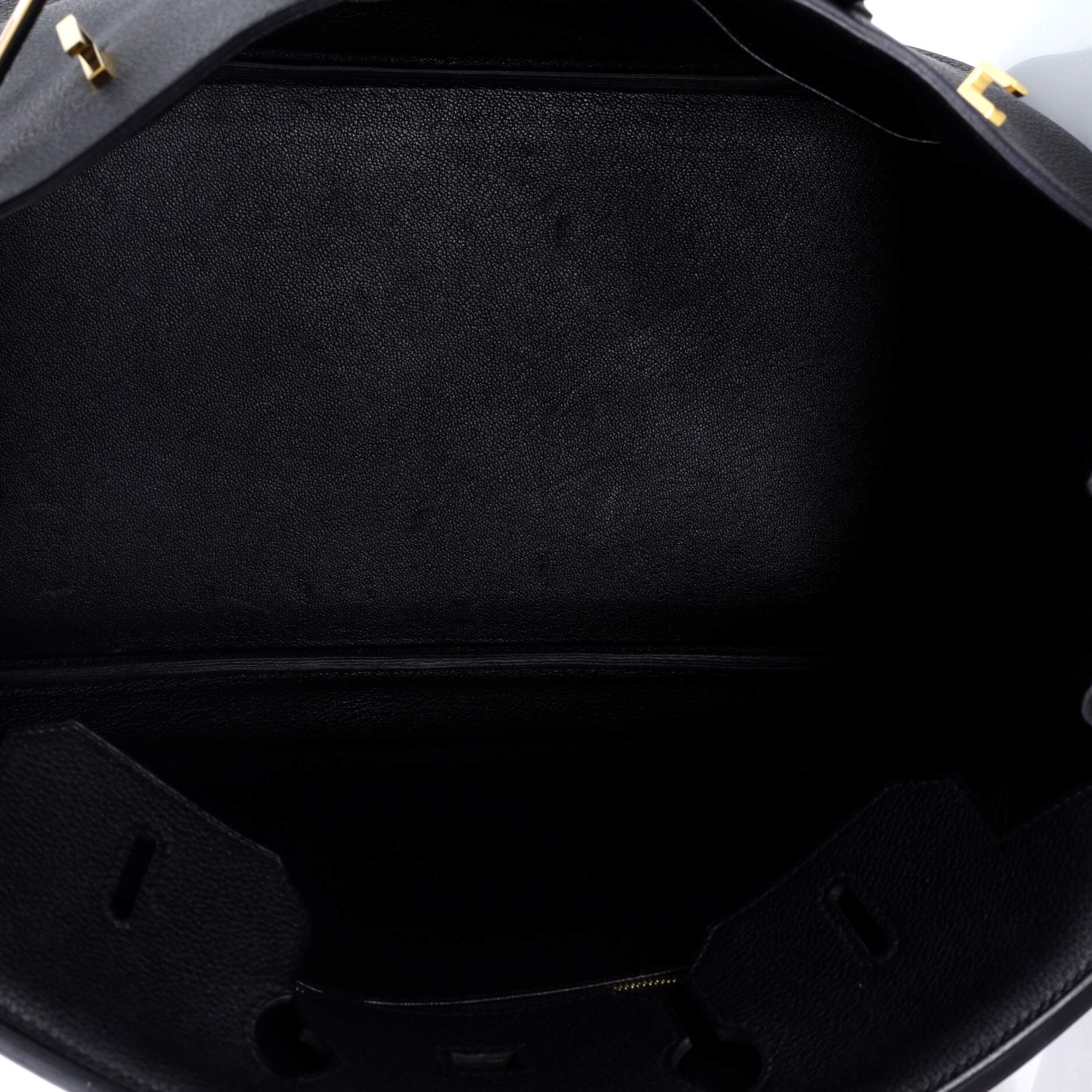 Pre-Owned Birkin Handbag Noir Togo with Gold Hardware 35