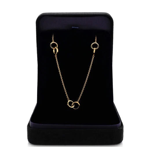 Tiffany & Co. 1837 Multiple Interlocking Circles Long Necklace 18K Yellow Gold