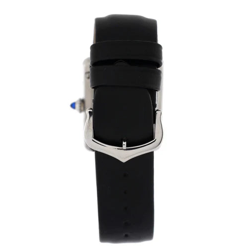Cartier Must de Cartier Tank Quartz Watch Stainless Steel and Satin with Diamond Bezel 25