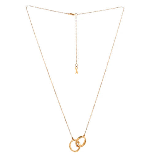 Tiffany & Co. Atlas X Closed Interlocking Pendant Necklace 18K Rose Gold