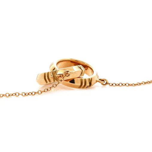 Tiffany & Co. Atlas X Closed Interlocking Pendant Necklace 18K Rose Gold (Copy)