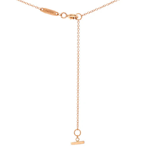 Tiffany & Co. T Smile Pendant Necklace 18K Rose Gold Small