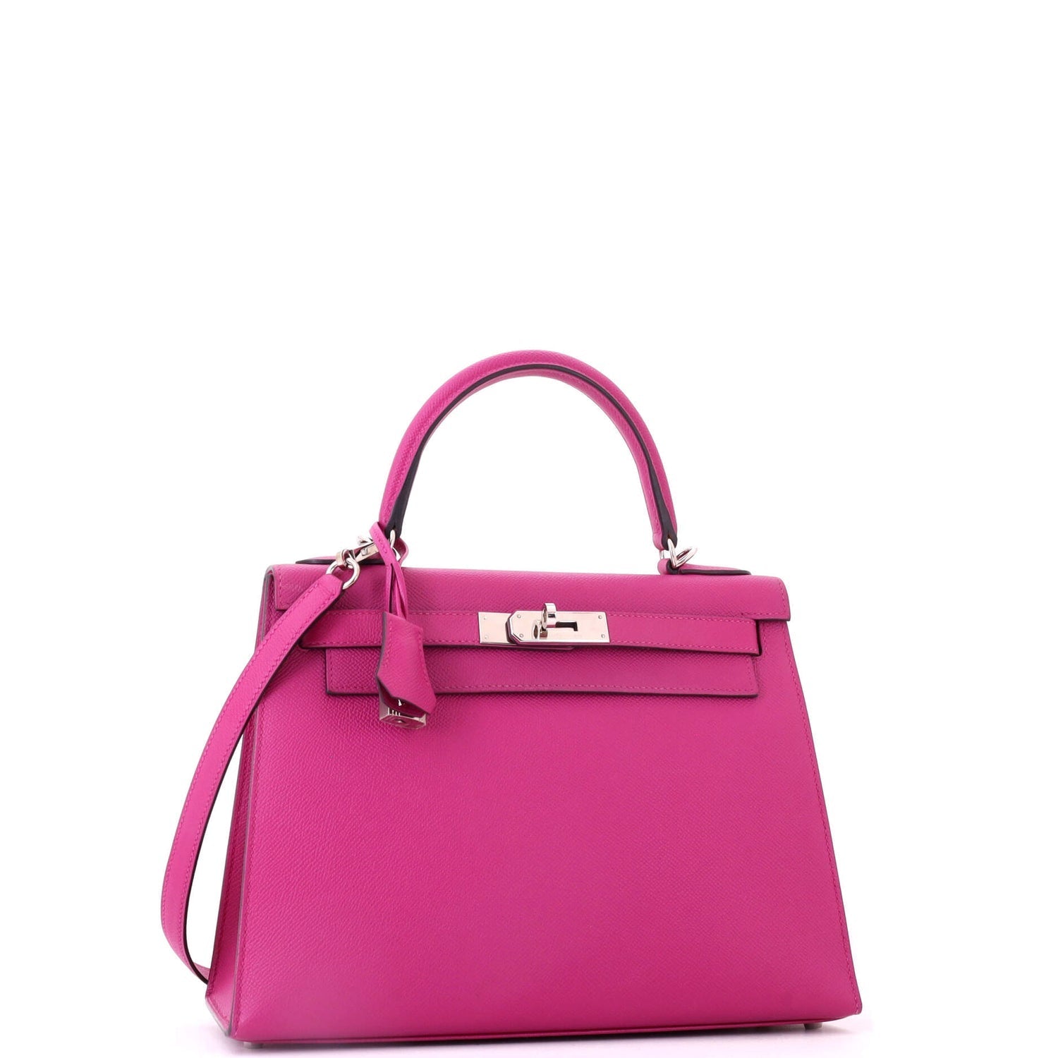 Kelly Handbag Rose Pourpre Epsom with Palladium Hardware 28