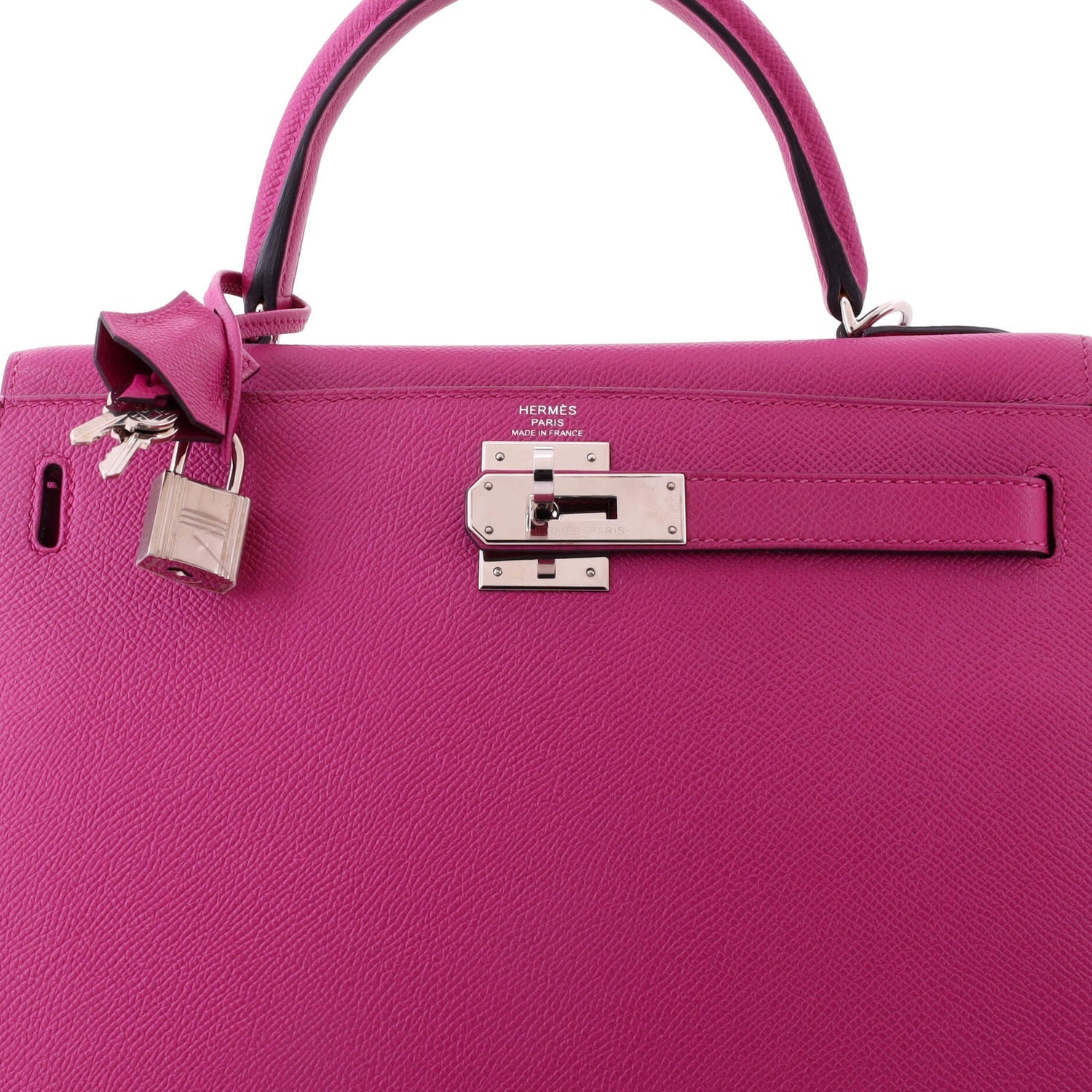 Kelly Handbag Rose Pourpre Epsom with Palladium Hardware 28