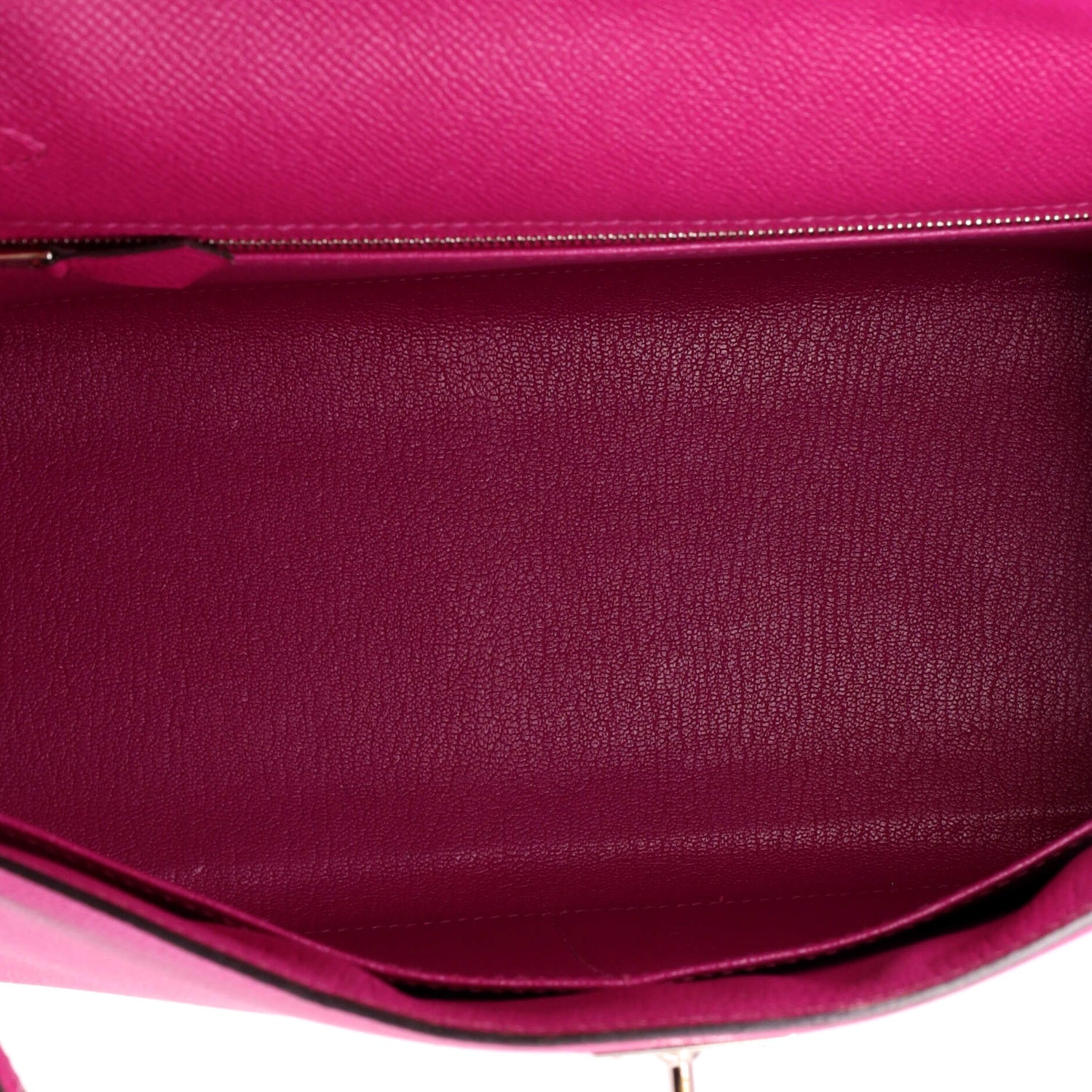 Kelly Handbag Rose Pourpre Epsom with Palladium Hardware 28
