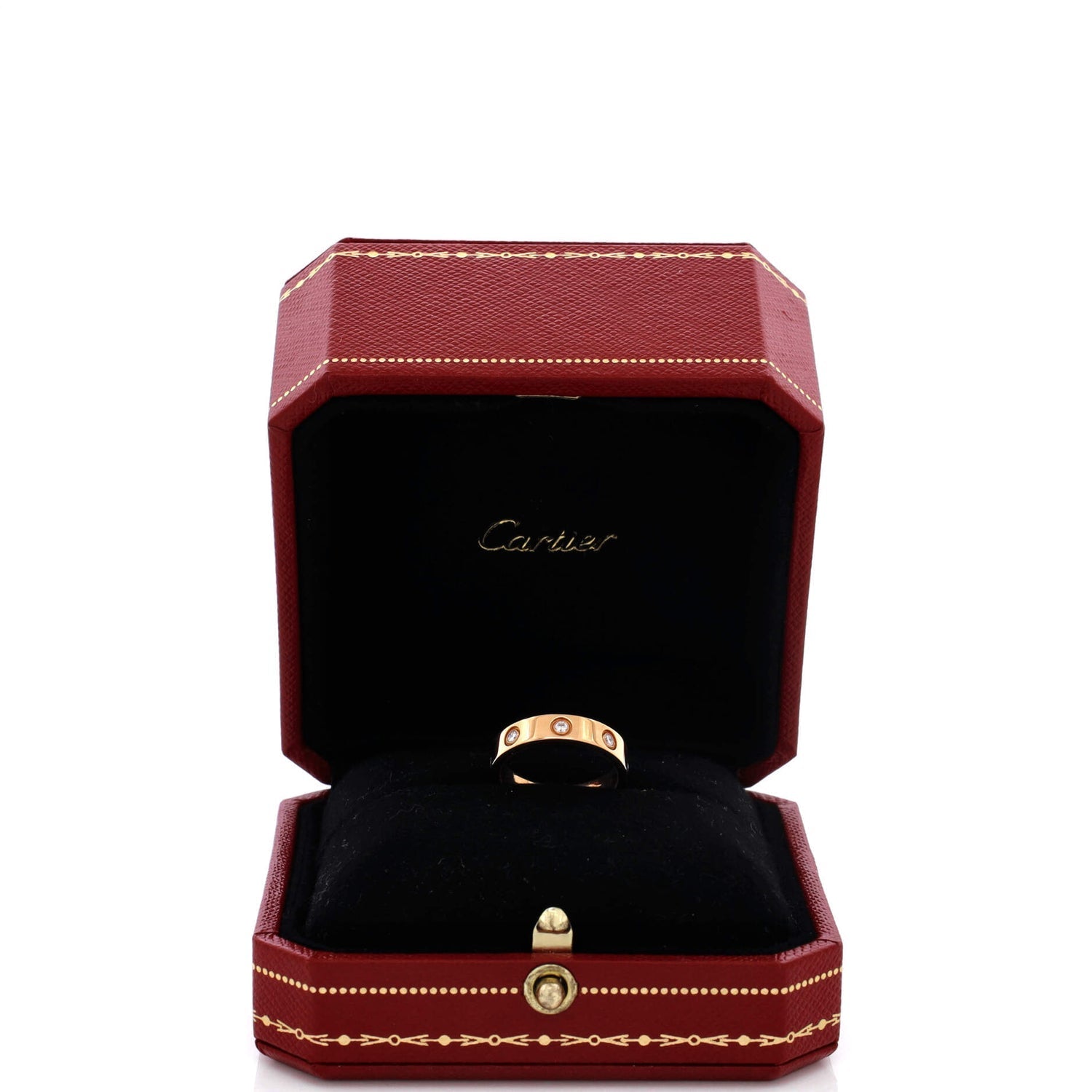Love Wedding Band 8 Diamonds Ring 18K Rose Gold with Diamonds