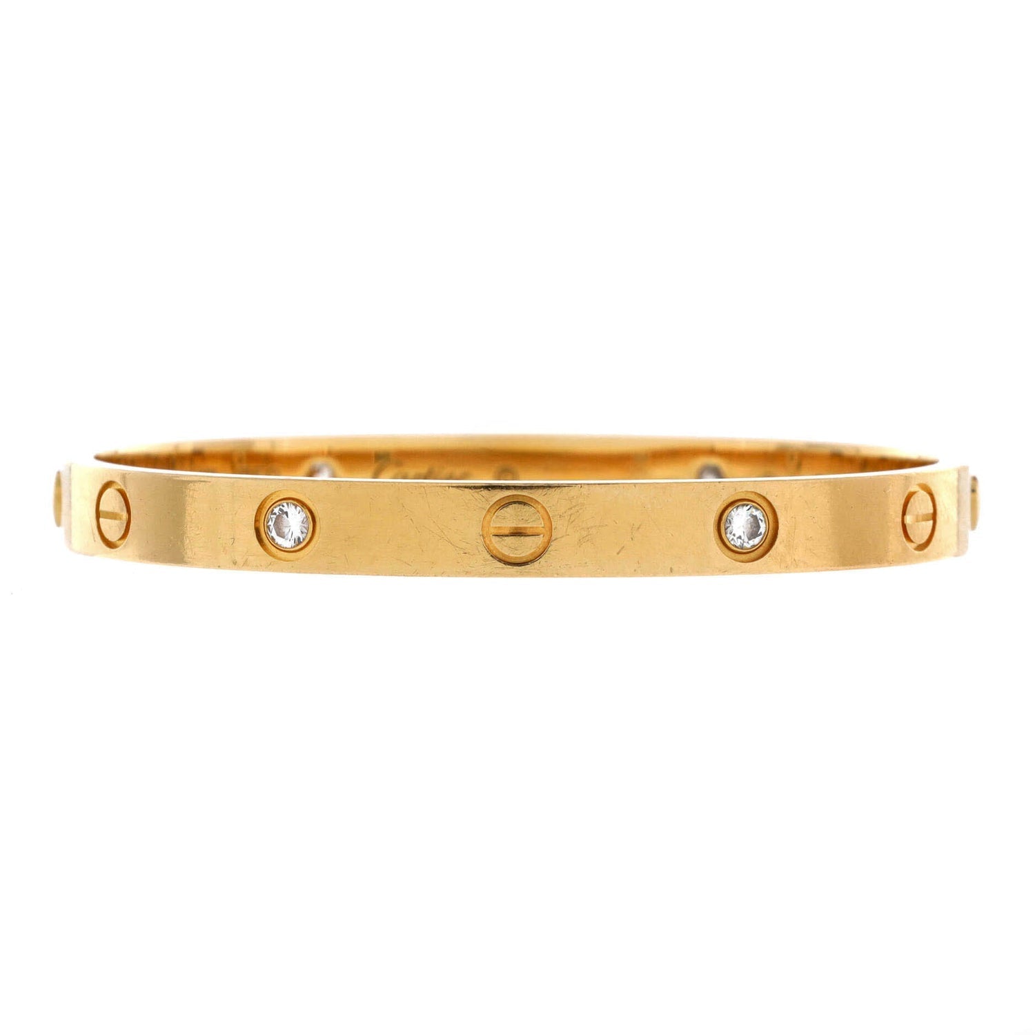 Love 4 Diamond Bracelet 18K Yellow Gold with Diamonds 17