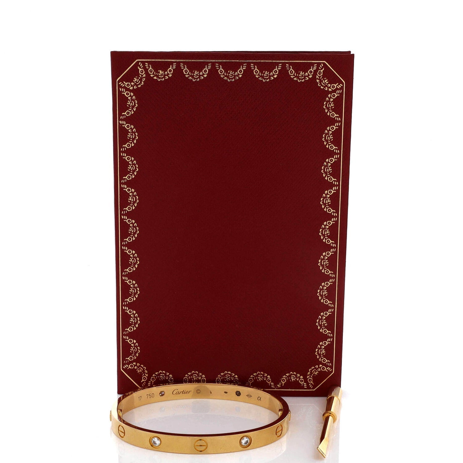 Love 4 Diamond Bracelet 18K Yellow Gold with Diamonds 17