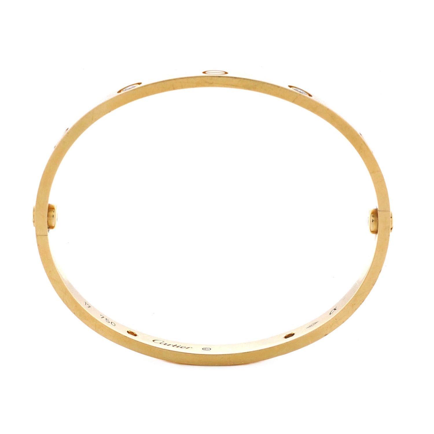 Love 4 Diamond Bracelet 18K Yellow Gold with Diamonds 17