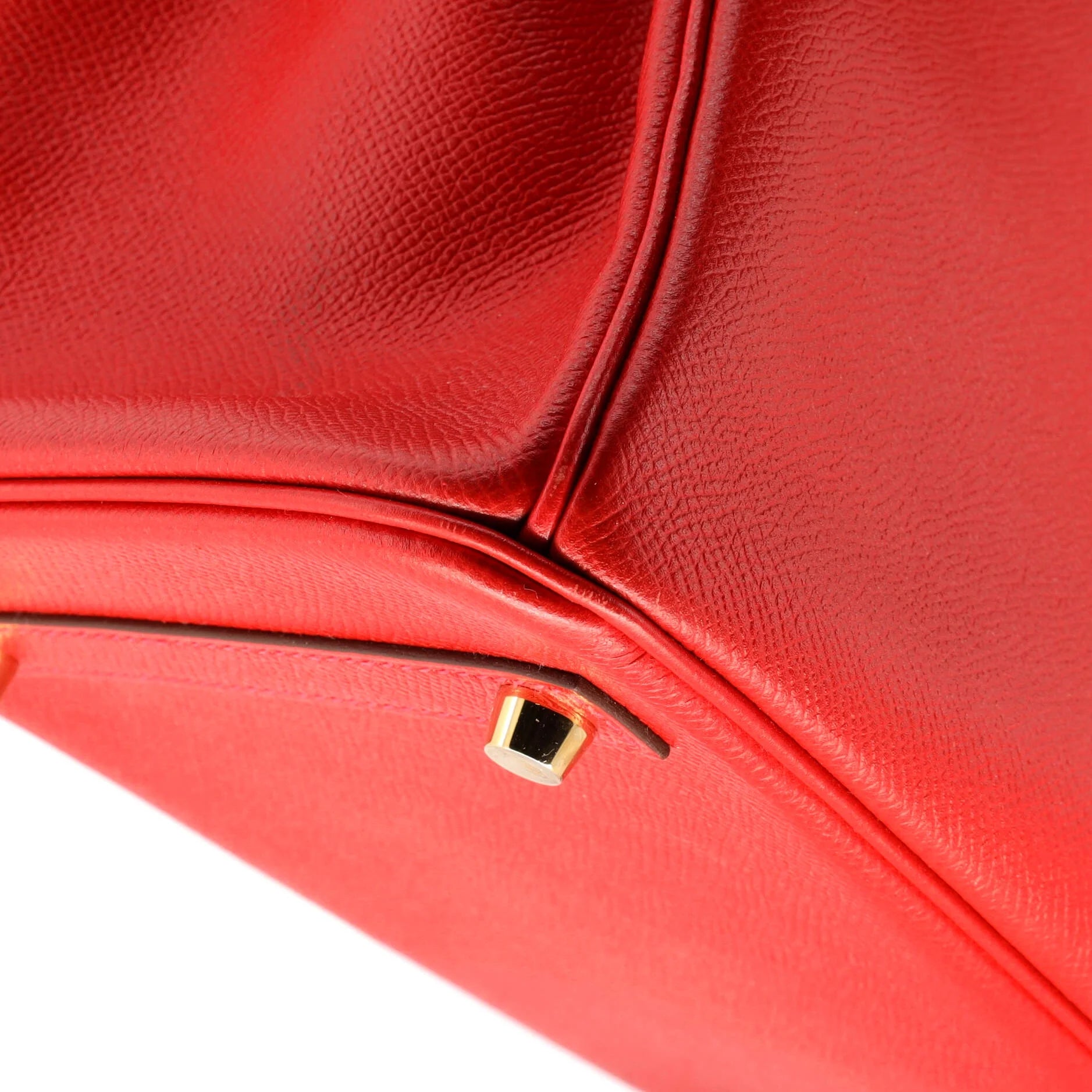 Pre-Owned Birkin Handbag Rouge Casaque Epsom with Gold Hardware 30
