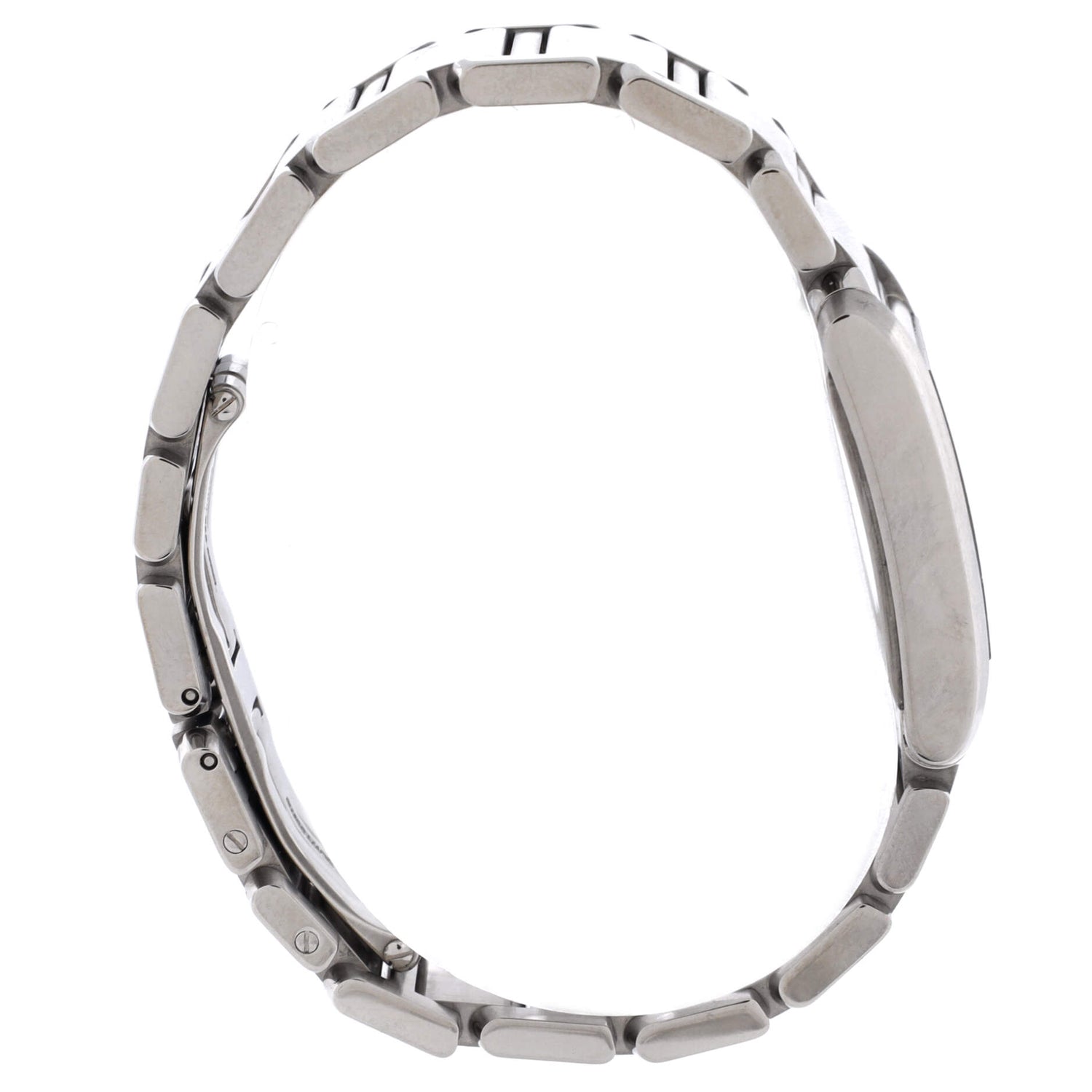 Tank Francaise Quartz Watch Stainless Steel with Diamond Markers 25