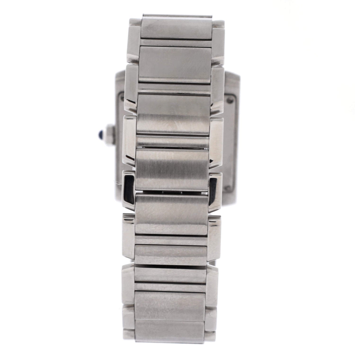 Tank Francaise Quartz Watch Stainless Steel with Diamond Markers 25
