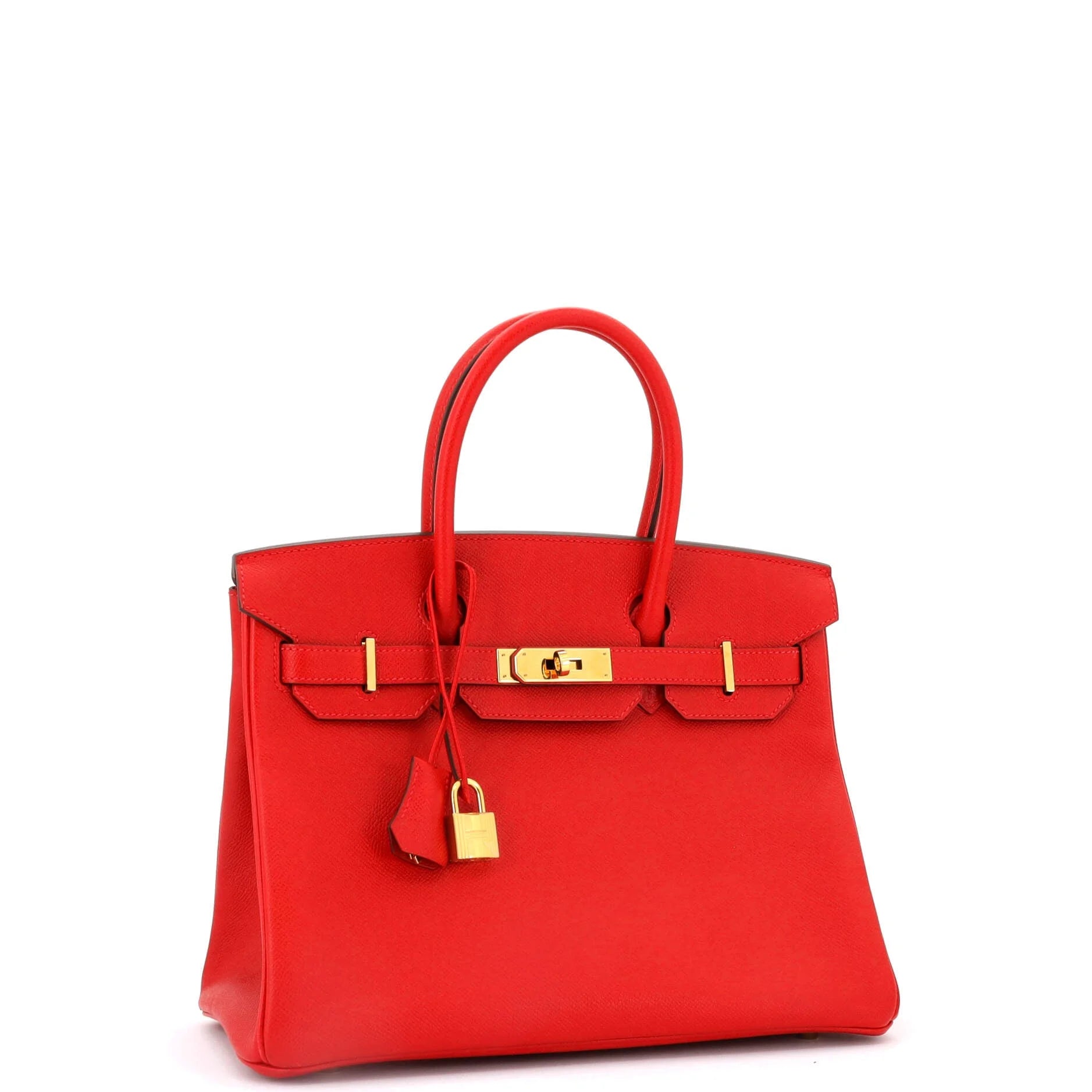 Pre-Owned Birkin Handbag Rouge Casaque Epsom with Gold Hardware 30