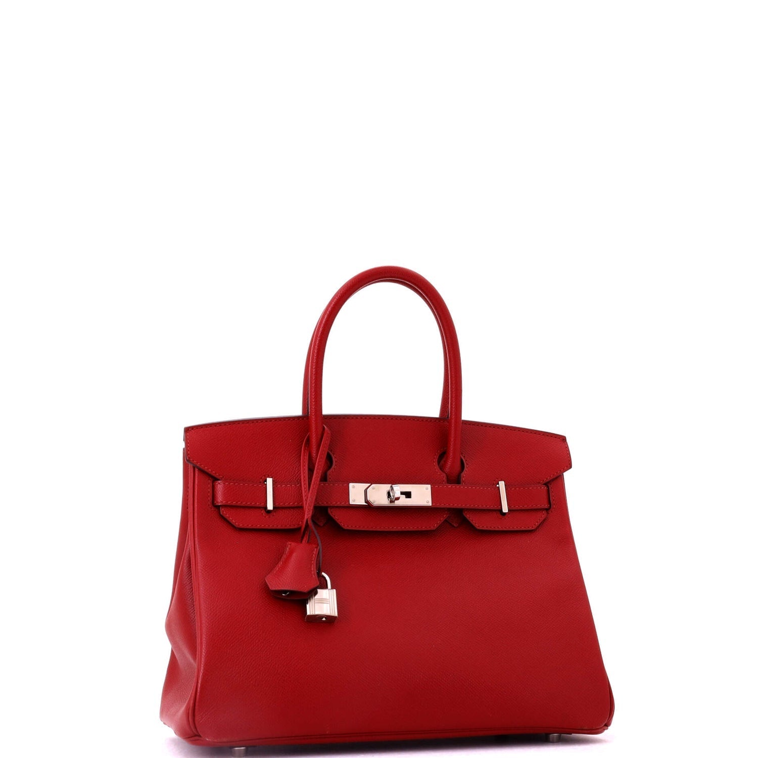 Hermes Birkin Handbag Rouge Grenat Epsom with Palladium Hardware 30