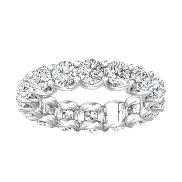 4.00 CTW AGI Certified Lab-Grown Diamond Eternity Band Ring In U-Prong Setting | G/VS Clarity | Choice of 14K White or Yellow Gold-3